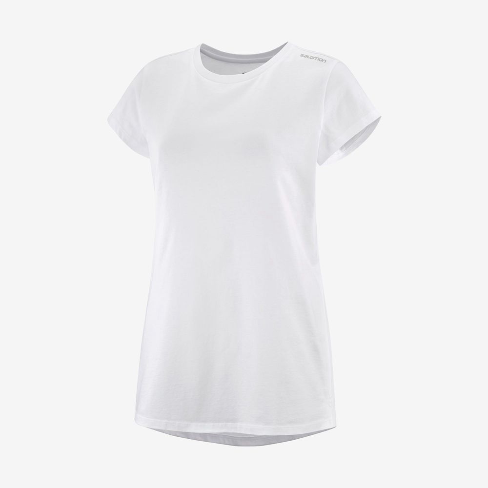 Salomon OUTLIFE SCOOP HEM W Camisetas Mujer - Blancas - Colombia (20913-HFGL)